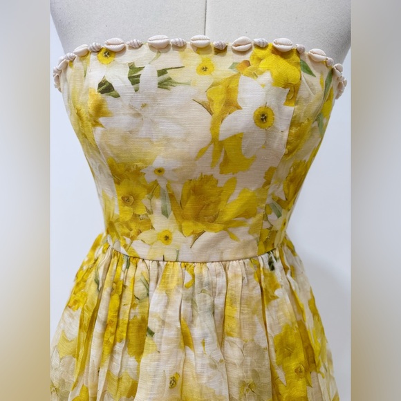ZIMMERMANN Wonderland Floral Strapless Gown maxi Floral Dress - Picture 6 of 15